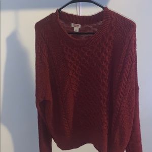 burgundy sweater
